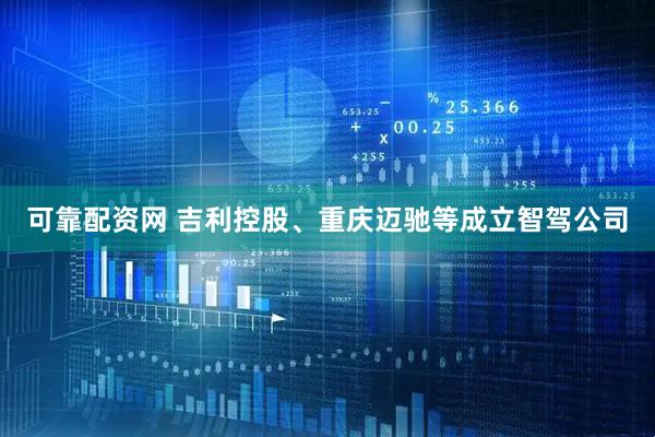 可靠配资网 吉利控股、重庆迈驰等成立智驾公司